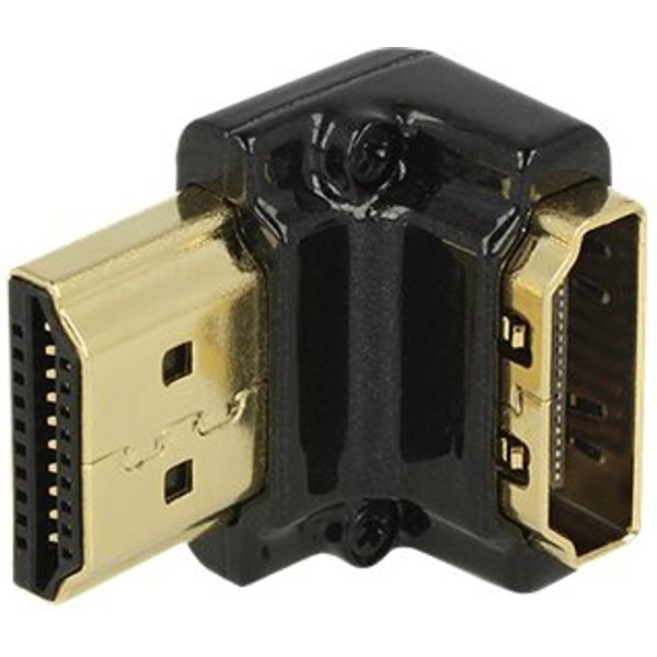Delock 65662 HDMI Adapter [1x HDMI-Buchse - 1x HDMI-Stecker] Schwarz 0 mm
