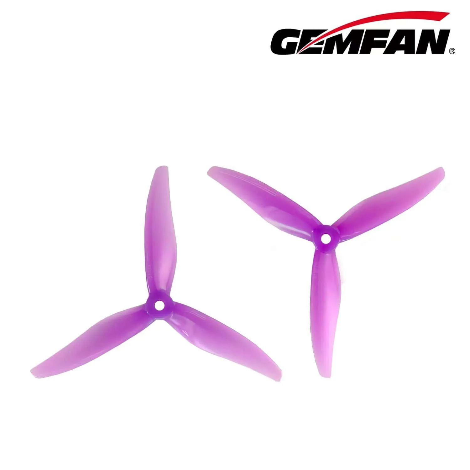 GEMFAN Hurricane Max 51377 3 Blade 5inch Propeller(Pack of 8) - Semi-transparent purple