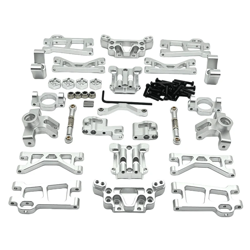 Makerfire UDIRC 1/16 GR M16 RC Car Metal Upgrade Kit - Arms & Front/Rear Cups - Silver