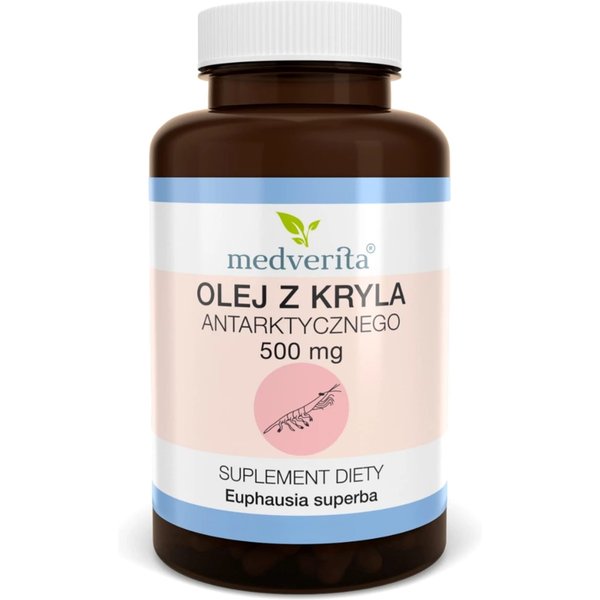 Zdrowe Tłuszcze Omega Medverita Olej z Kryla Antarktycznego 60kaps
