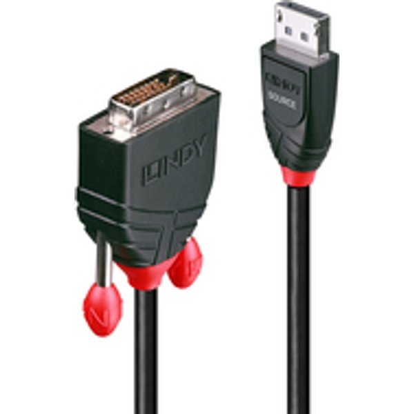 Lindy 41493 Videokabel-Adapter 5 m DVI-D DisplayPort Schwarz
