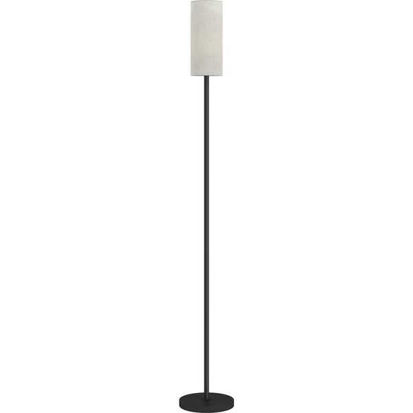 HOMCOM Stehlampe, Stehleuchte mit Lampenschirm aus Stoff, E27 Fassung, Standlampe Standleuchte mit Fußschalter für Wohnzimmer, Schlafzimmer, exkl. Leuchtmittel, Weiß   Aosom