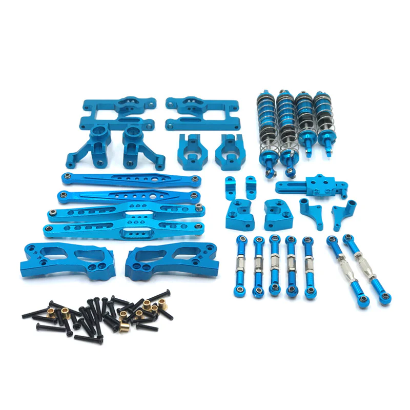 Makerfire WLtoys 12427/12428/12423 Feiyue RC Car Metal Upgrade Parts Kit - 12PCS Set - Sky Blue