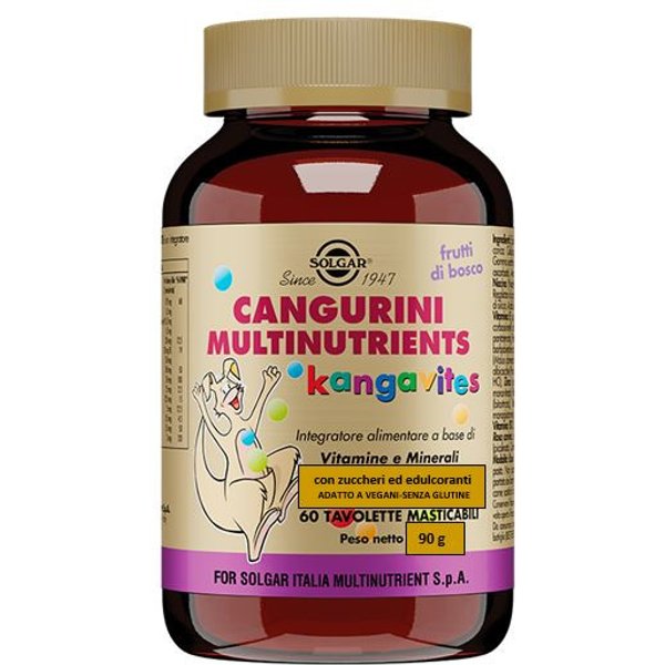 Solgar Cangurini Masticabili Multinutrienti Frutti di Bosco 60 Tavolette