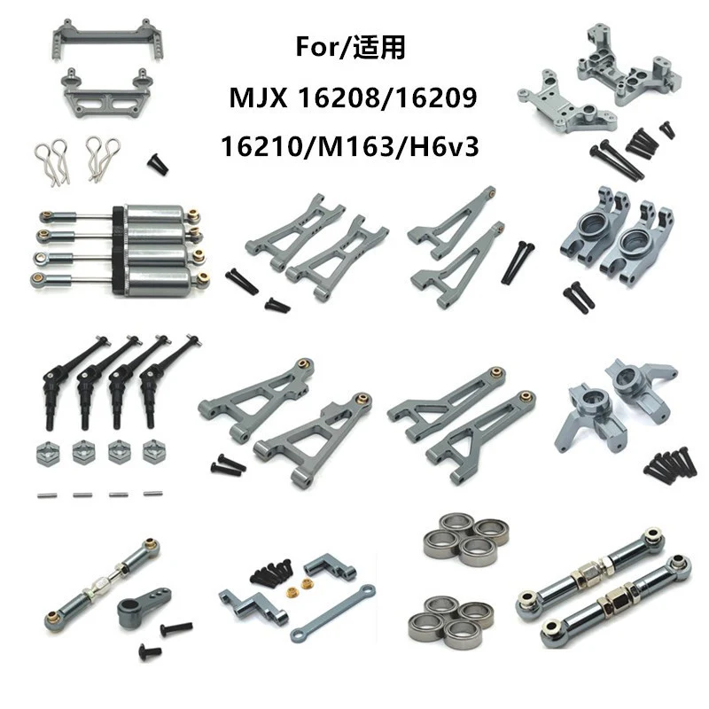 Makerfire MJX 1/16 16208/16209/16210 H6V3 M163 RC Car Metal Upgrade Kit - Titanium