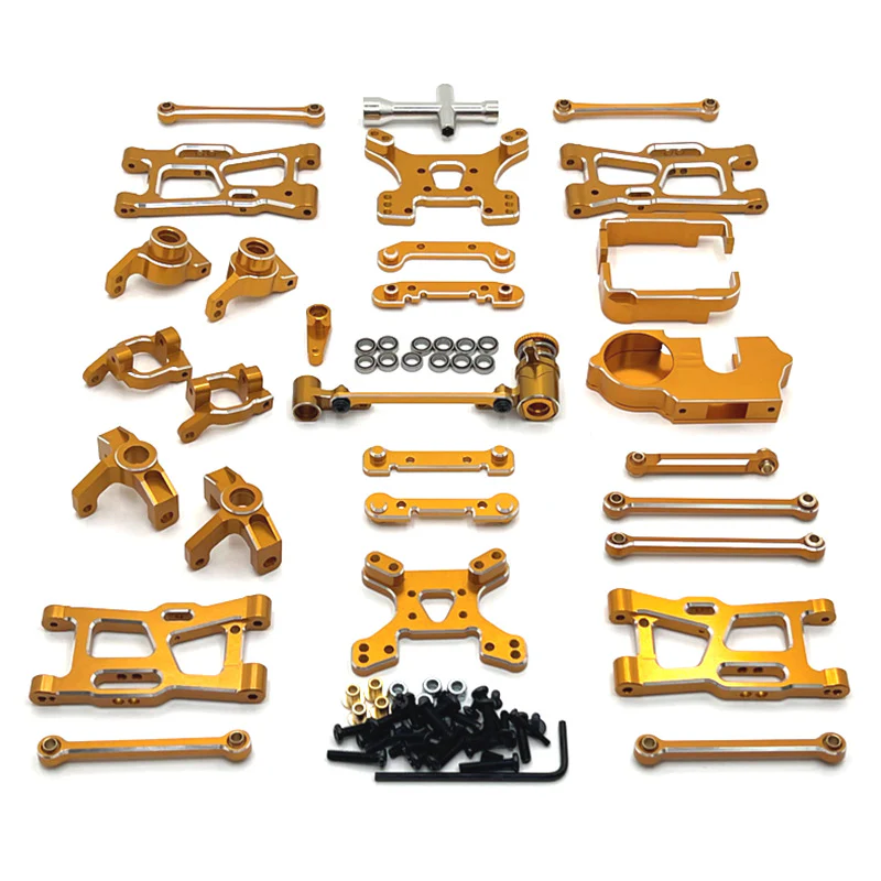 Makerfire WLtoys & Relalo 1/14 & 1/12 RC Car Metal Upgrade Kit with Silver Trim - Gold
