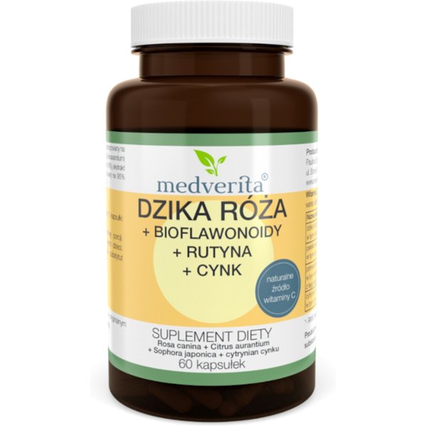Wsparcie Odporności Medverita Dzika róża + Rutyna 60kap
