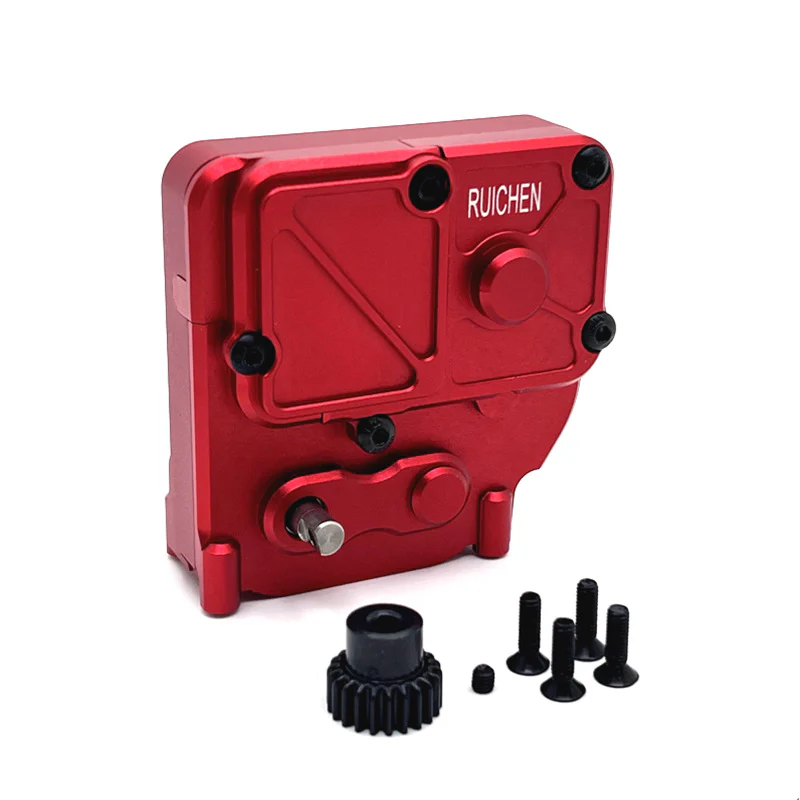 MJX Hyper Go H12Y/H12Y+ Upgrade Kit - CNC Aluminum Gearbox – Red/Black/Silver - Red / With Gears