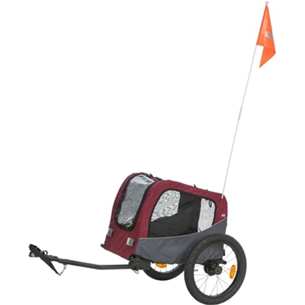 Trixie hondenfietskar grijs / rood