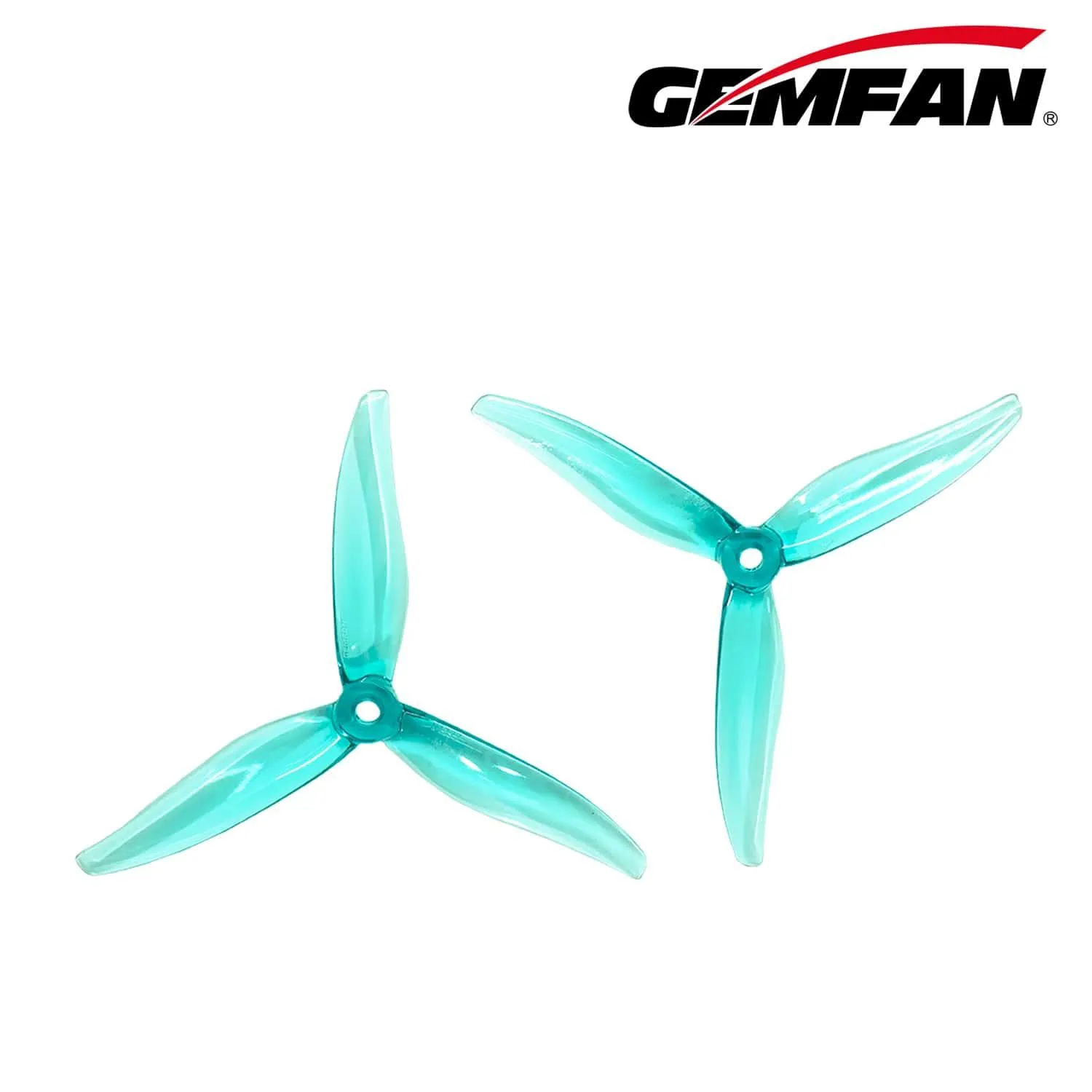 GEMFAN Hurricane Max 51377 3 Blade 5inch Propeller(Pack of 8) - Cyan-blue