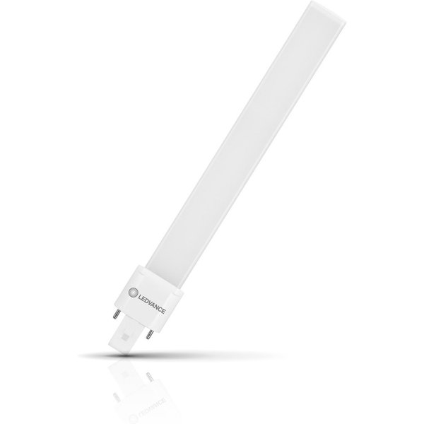 Ledvance PLS LED DULUX® S11 Light Bulb 2-Pin 6W (11W Eqv) EM & AC Mains Cool White Frosted Value Class Push Fit