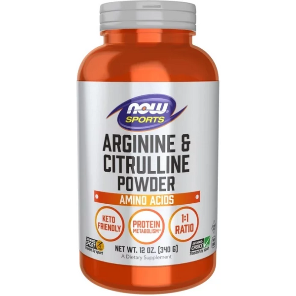 NOW Foods Układ Krążenia Arginina Now Sport Arginine & Citrulline 340g