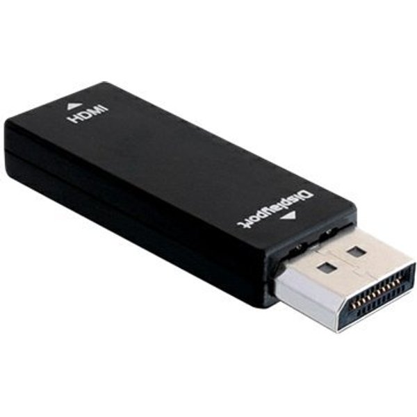 Delock 65258 DisplayPort / HDMI Adapter [1x DisplayPort Stecker - 1x HDMI-Buchse] Schwarz 0 mm