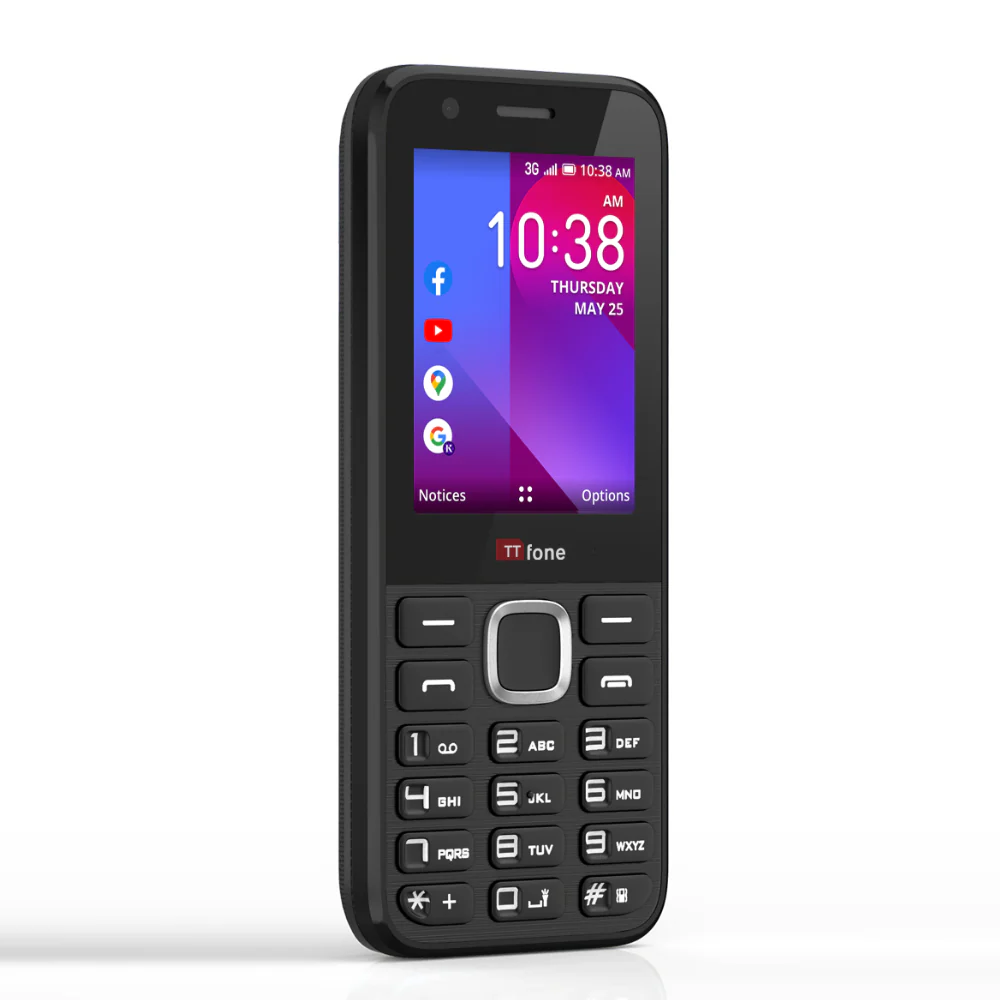 TTfone TT240 Mobile - Simple, Easy to Use, USB Cable, Smarty Pay As You Go Sim