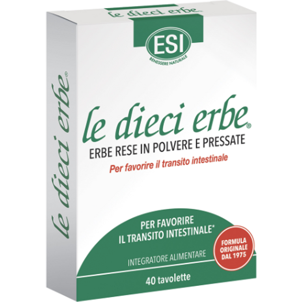 Esi Le Dieci Erbe per favorire le funzioni intestinali e combattere la stitichezza 40 tavolette