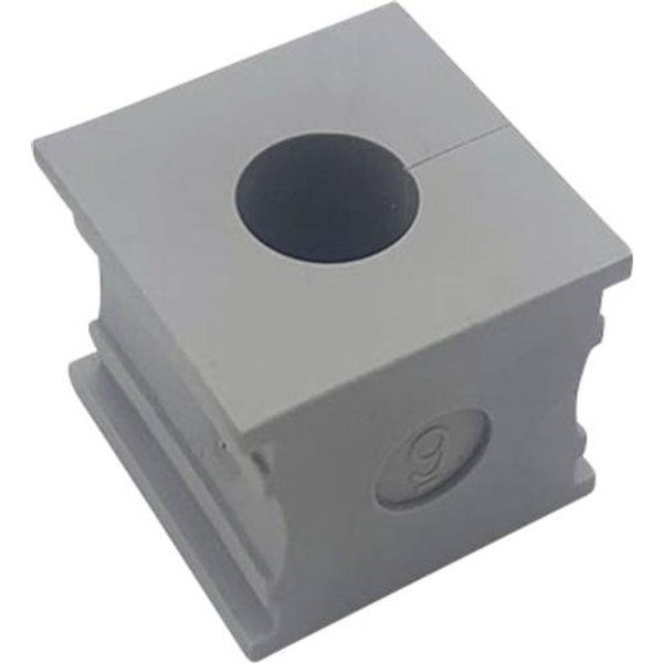 TRU COMPONENTS ELT 9 Kabeldurchführung geschlitzt Klemm-Ø (max.) 10 mm Elastomer Grau 1 St.