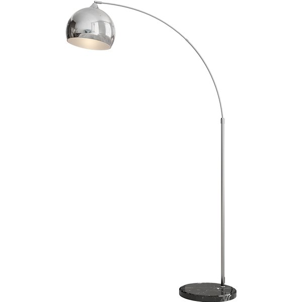 HOMCOM Stehlampe höhenverstellbar, schwenkbar Stehleuchte exkl. Leuchtmittel, 40 W Bogenlampe mit E27 Sockel, für Schlafzimmer, Wohnzimmer, Silber   Aosom