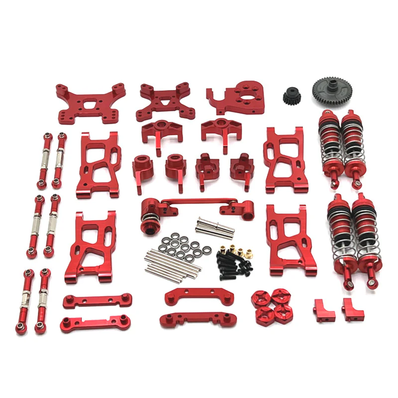 Makerfire WLtoys 124007 / RIaarIo / XDKJ-001 / 006 / AM-X12 RC Car Upgrade Parts Kit - Red