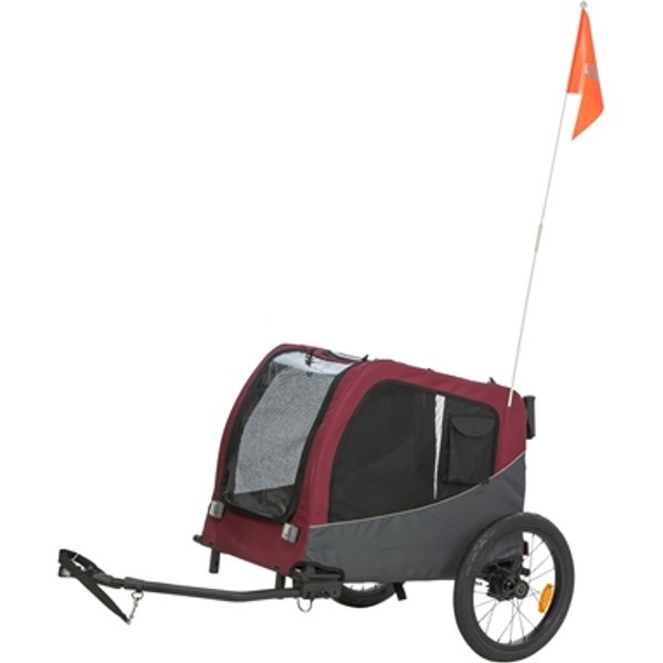 Trixie hondenfietskat grijs / rood