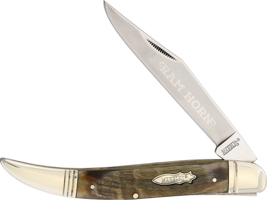 Marbles Large Toothpick Rams Horn Folding Knife 3.75" Blade