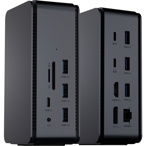 ProXtend USB4 Dual 8K Docking Station. Dark Silver