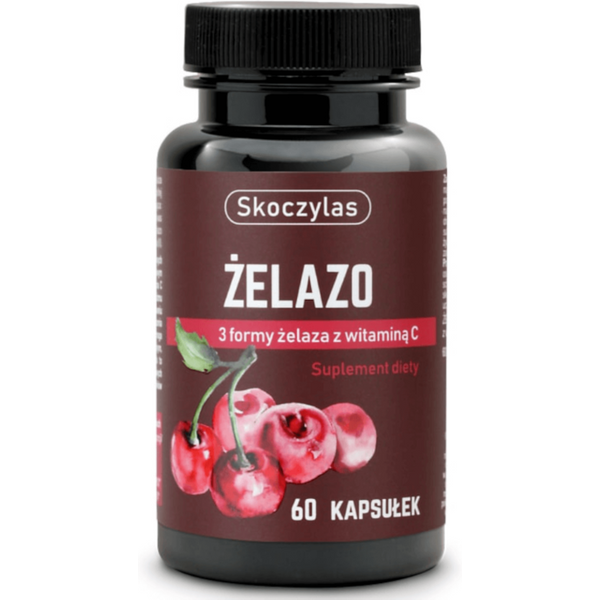 Minerały Żelazo Skoczylas Żelazo 3 formy z Witaminą C 60kaps