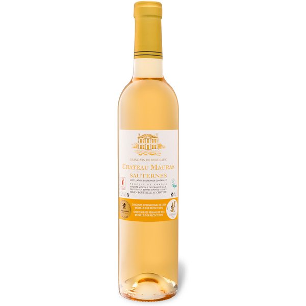 CHÂTEAU MAURAS Sauternes AOC süß vegan 0,5-l-Flasche, Süßwein 2013""