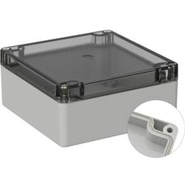TRU COMPONENTS TC-9065464 Outdoor-Gehäuse 122 x 120 x 55 Polycarbonat Lichtgrau (RAL 7035) 1 St.