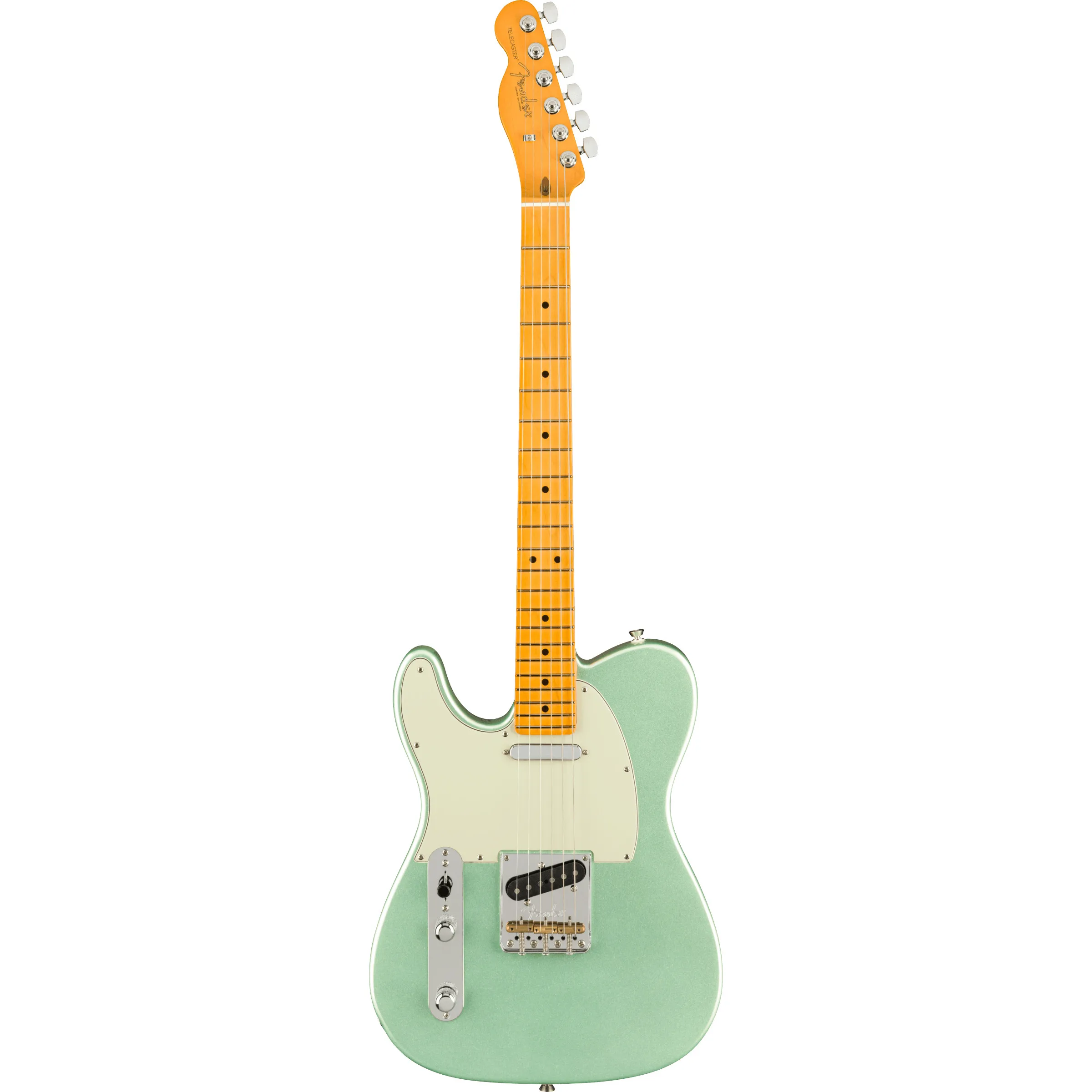 Fender American Professional II Telecaster LH MN Mystic Surf Green Left-Handed Electric Guitar with Case