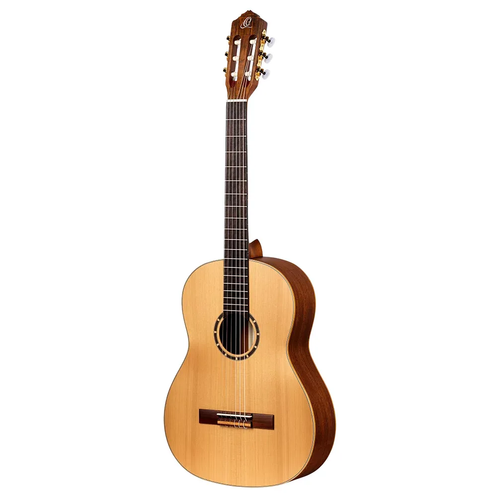 Ortega R131SN-L Family Series Pro Full-Size Guitar Natural Left-Handed Electro-Acoustic Classical Guitar w. Gig Bag