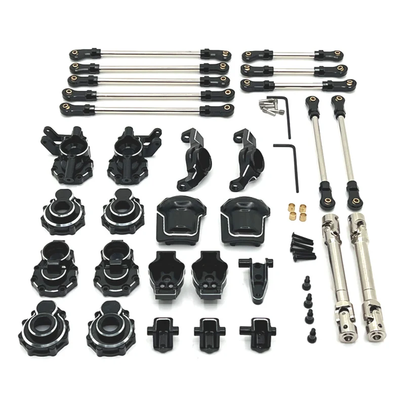 WLTOYS 1/10 104006, 104010, 104020, 104026 RC Cars – Durable and high performance metal upgrade parts - Black