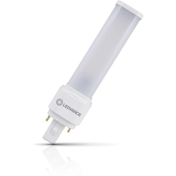 Ledvance PLC LED DULUX® D26 Light Bulb 2-Pin 9W (26W Eqv) EM & AC Mains Cool White Frosted Value Class Push Fit Compact-D CLD Biax-D