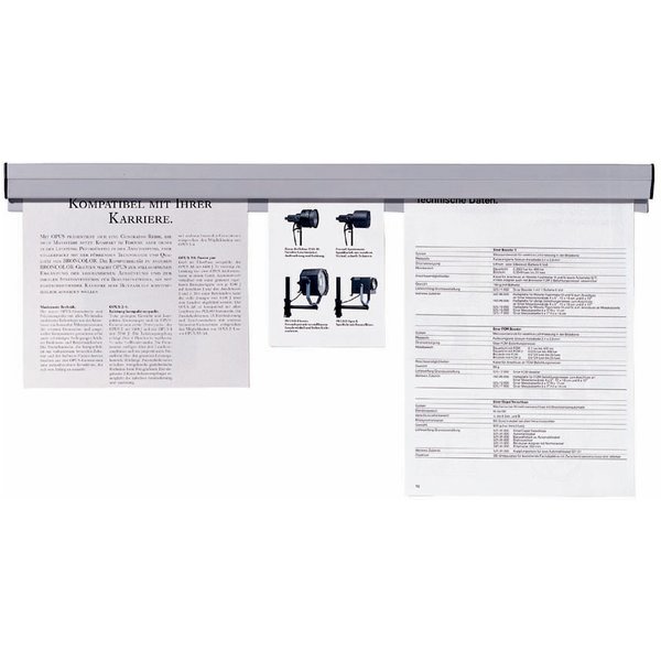 FRANKEN Papierklemmschiene, selbstklebend, Länge: 1.180 mm