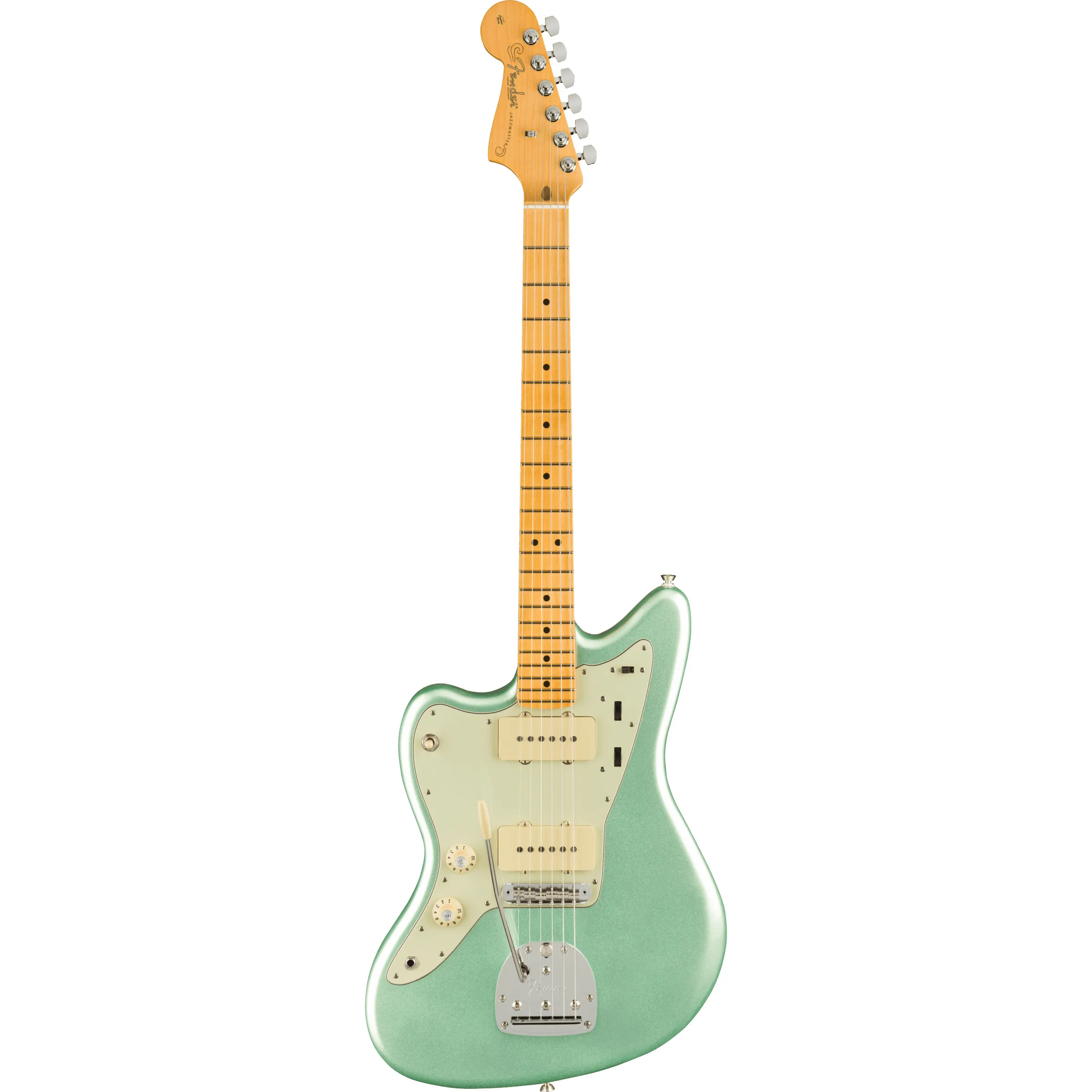 Fender American Professional II Jazzmaster LH MN Mystic Surf Green Left-Handed Electric Guitar with Case