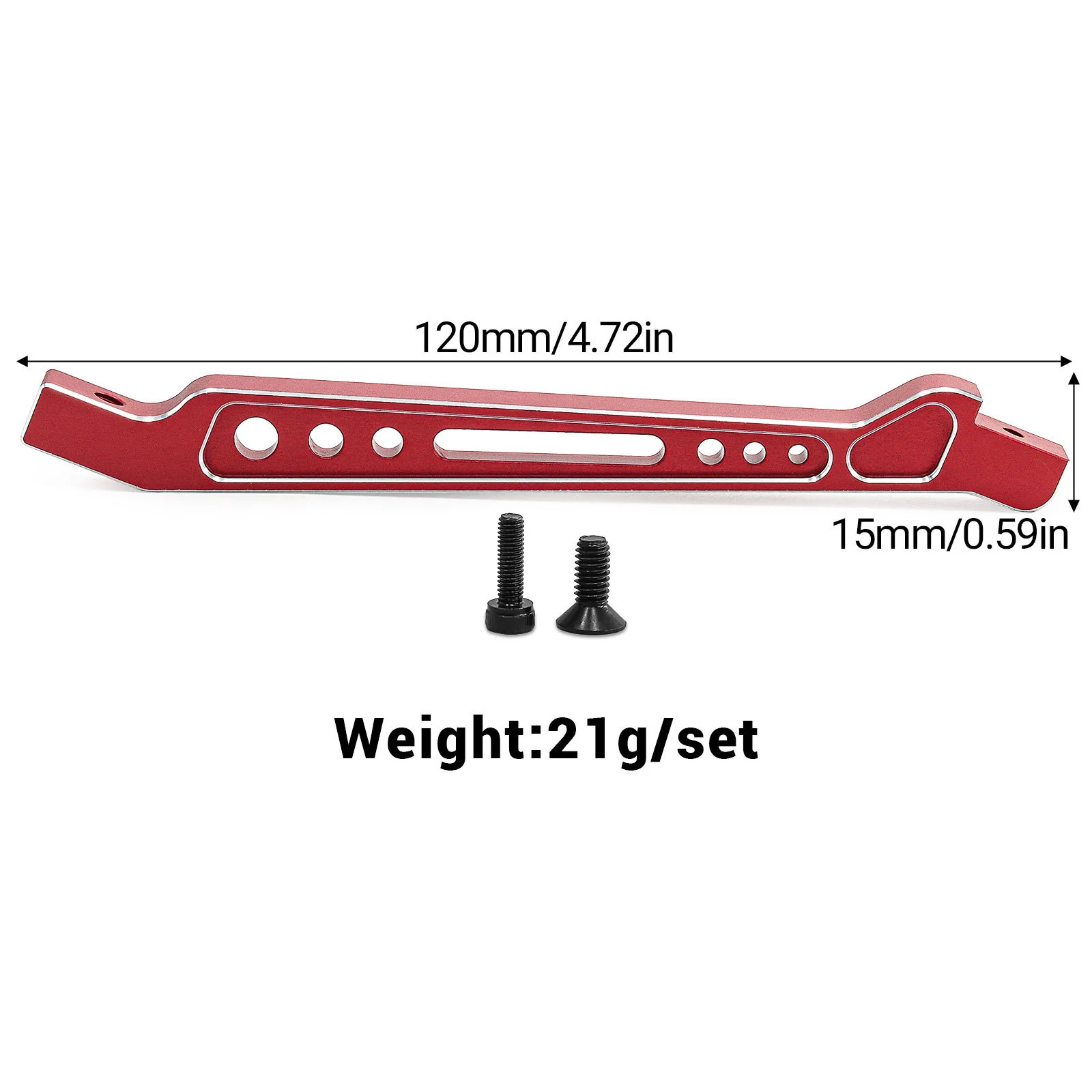 Makerfire ARRMA 1/8 Senton Typhon Kraton Aluminum Front Steering Plate Support - W231 - Red