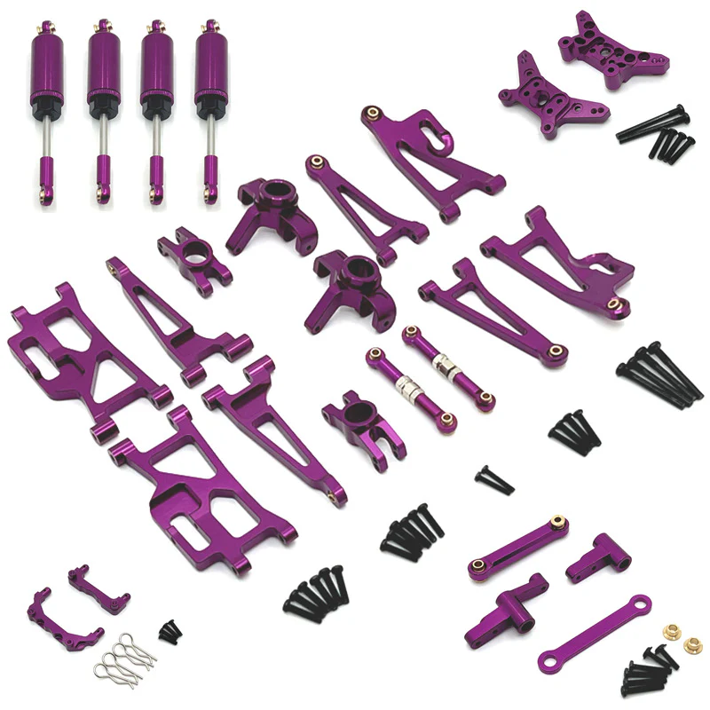 Makerfire MJX 1/14 14209/14210 RC Car Metal Upgrade Kit - Durable Parts Set - Purple