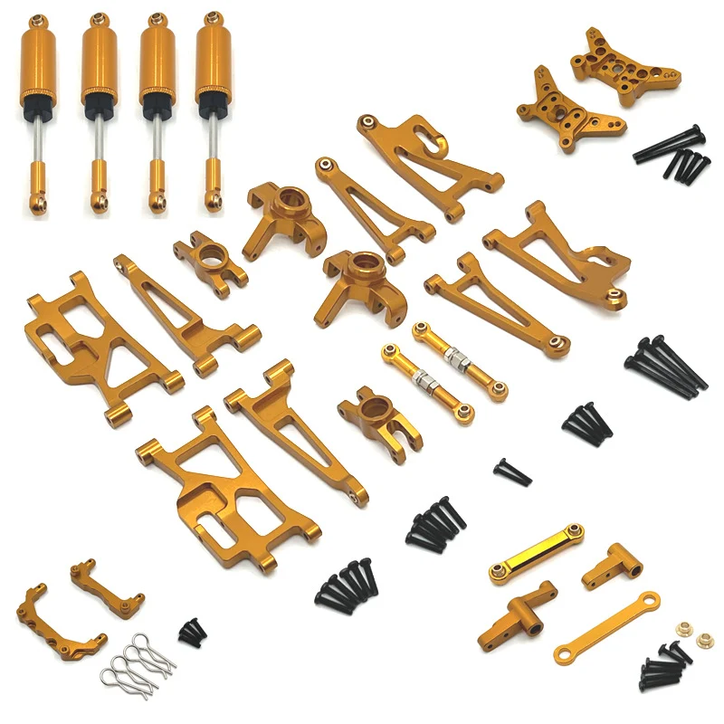 Makerfire MJX 1/14 14209/14210 RC Car Metal Upgrade Kit - Durable Parts Set - Gold