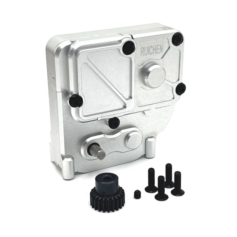MJX Hyper Go H12Y/H12Y+ Upgrade Kit - CNC Aluminum Gearbox – Red/Black/Silver - Silver / With Gears