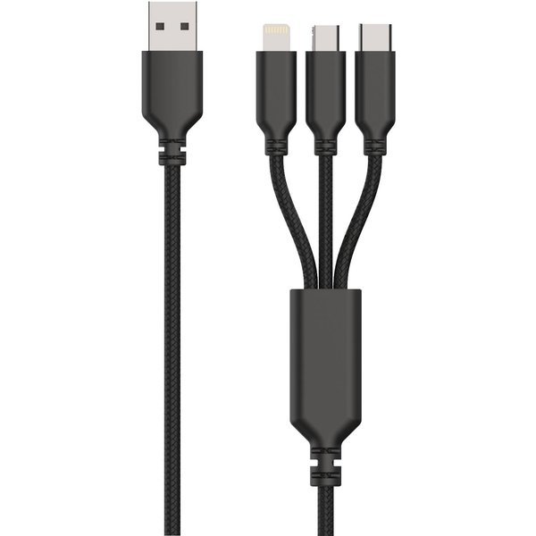 2GO KFZ-Ladegerät 15W 3in1 Micro-USB, Lightning, USB-C sw